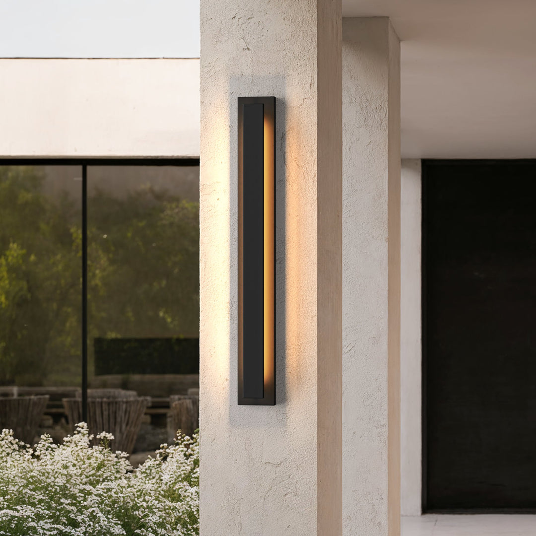 Vertical LED Outdoor Wall Light | Black, 3 Lengths