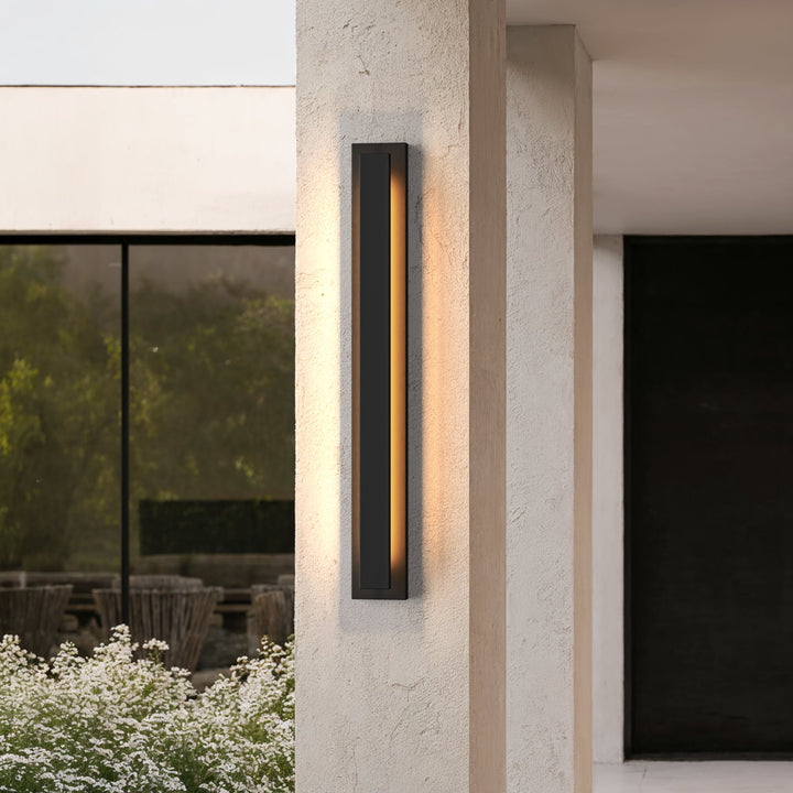 Vertical LED Outdoor Wall Light | Black, 3 Lengths