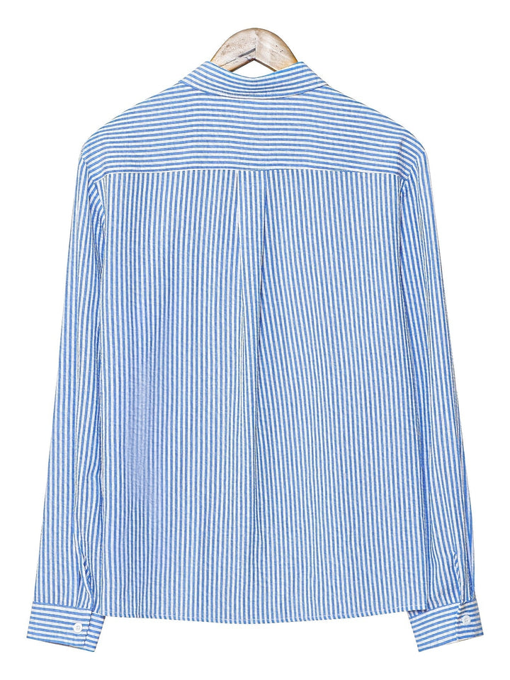 Men's Long-Sleeve Striped Summer Shirt – image 12