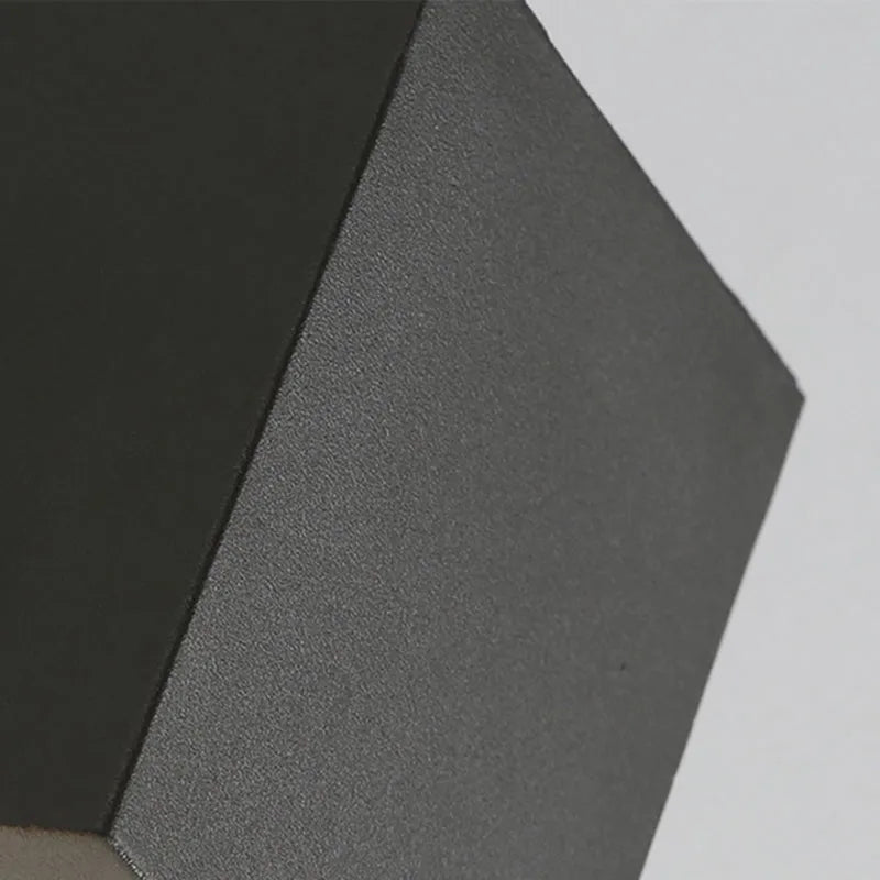Square Up and Down Outdoor Wall Light | Black LED