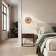 Round Crystal Wall Light | Gold and Black, Warm White