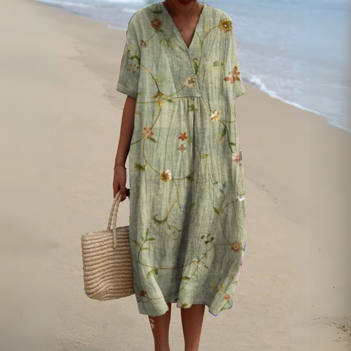 Women's V-Neck Summer Dress – image 5