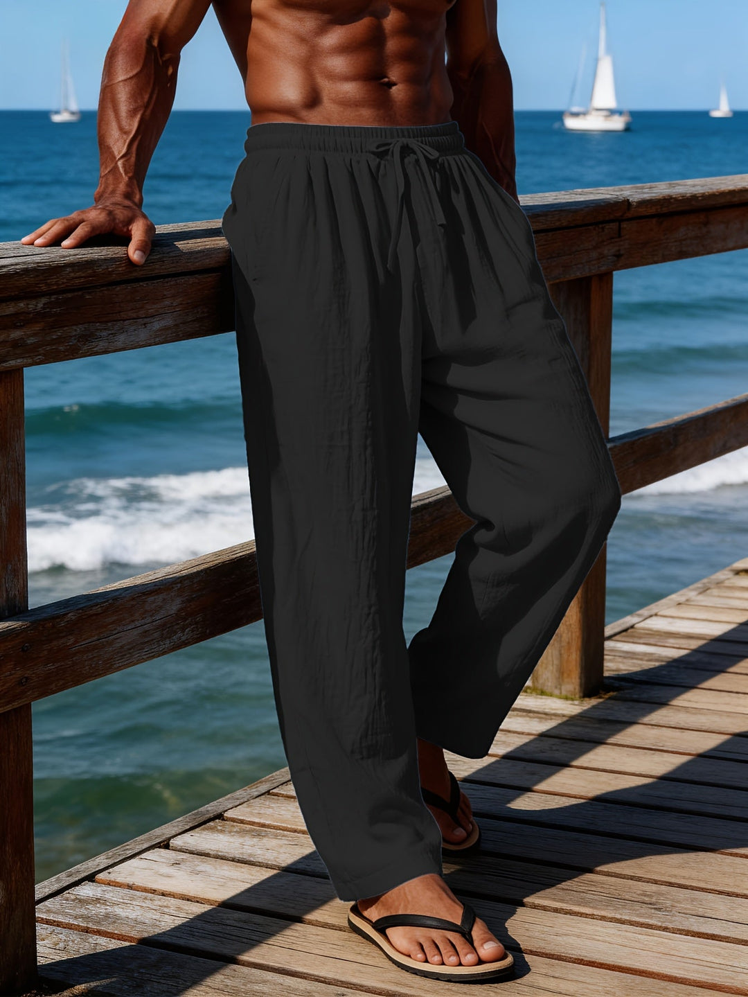 Men's Drawstring Relaxed-Fit Everyday Trousers – image 5