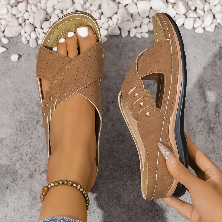 Women's Orthopaedic Crossover Wedge Comfort Sandals – image 3