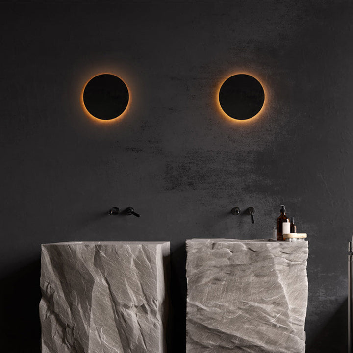 Halo Disc Outdoor Wall Light | Round or Square, Optional Sensor