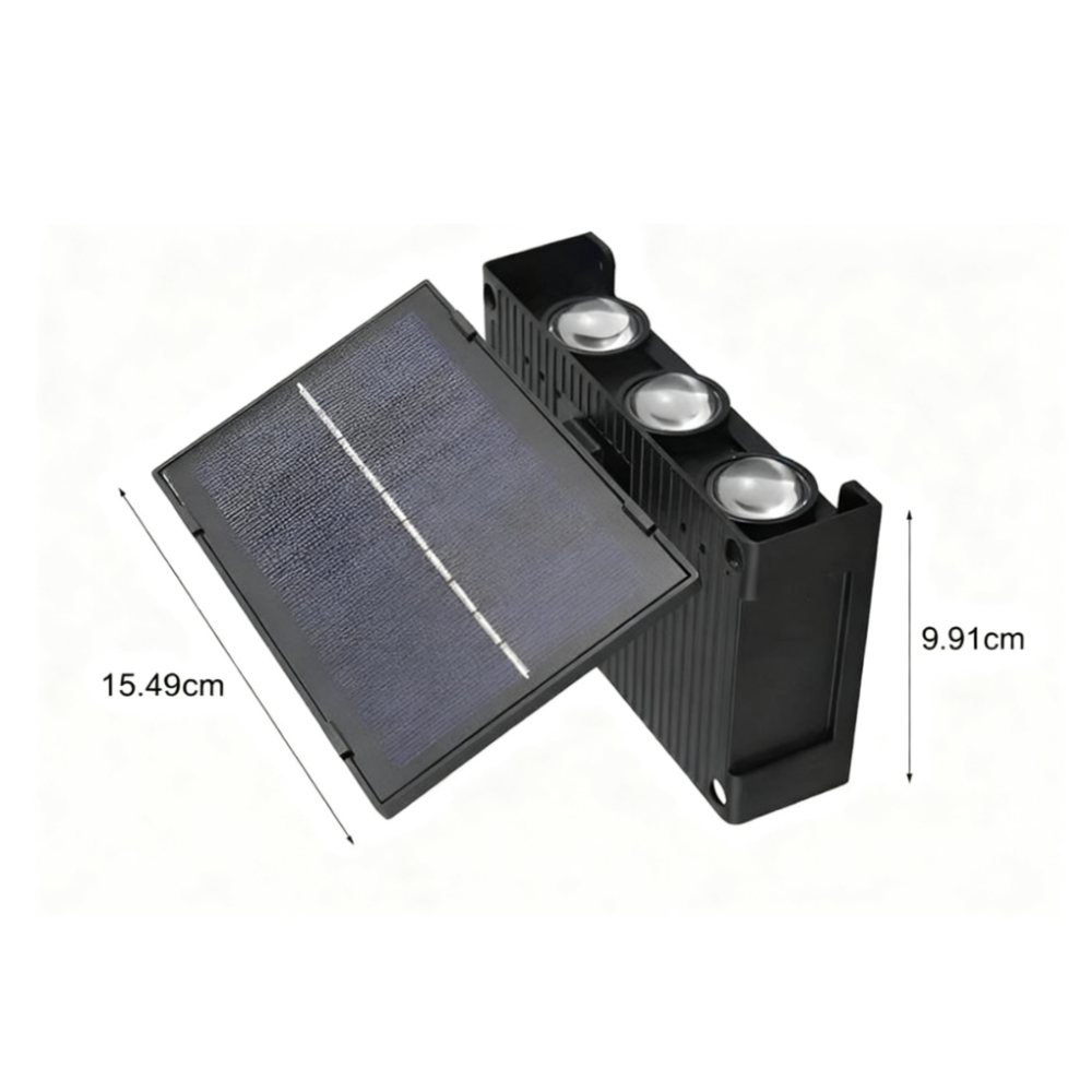 Solar Up and Down Outdoor Wall Light | Black, Dusk to Dawn