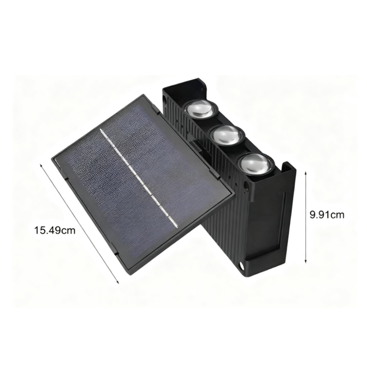 Solar Up and Down Outdoor Wall Light | Black, Dusk to Dawn