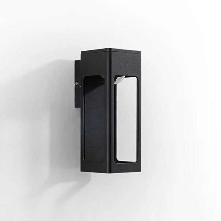 Geometric Outdoor Wall Light | Black, Optional Sensor
