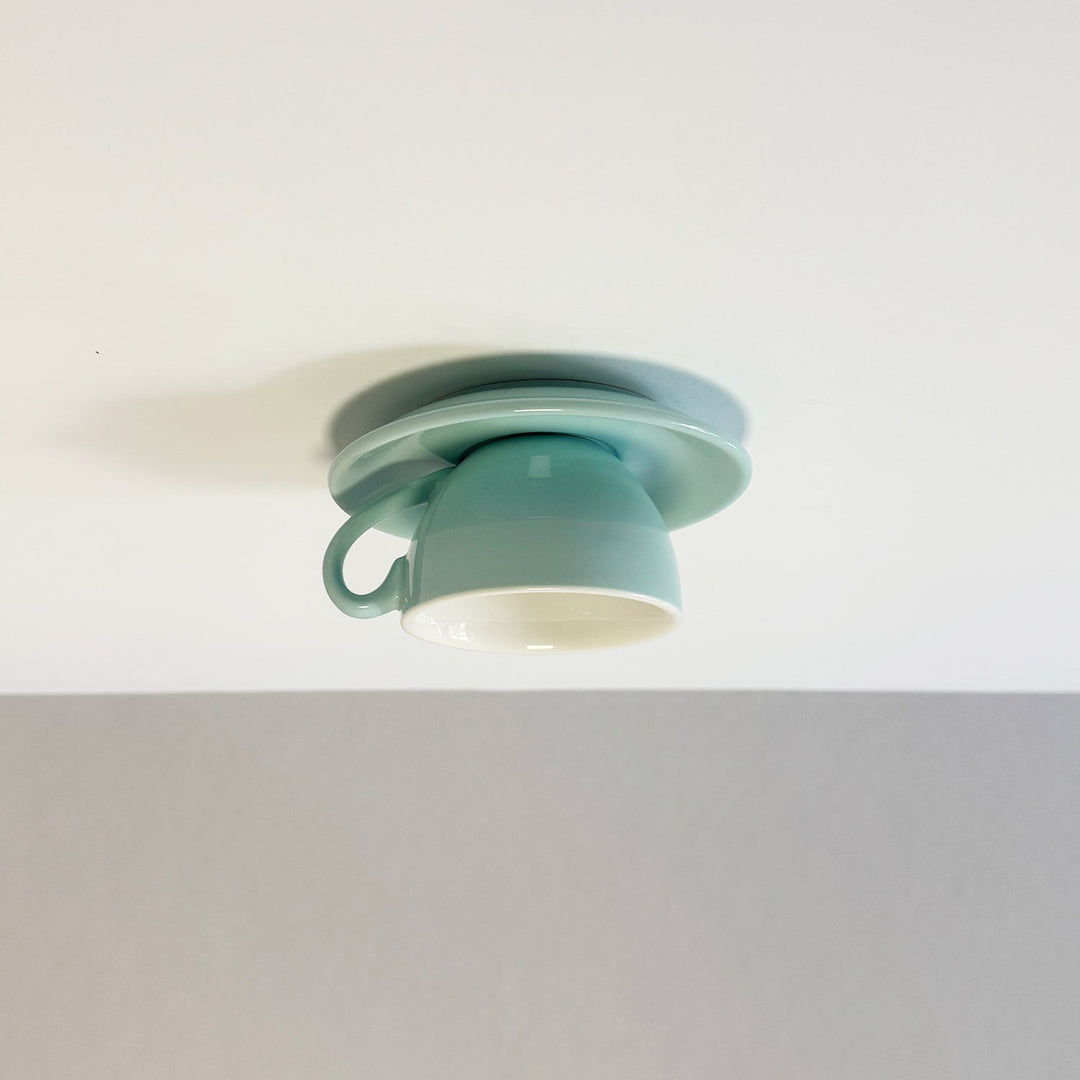 Ceramic Teacup Ceiling Light | Glossy, 11 Colours