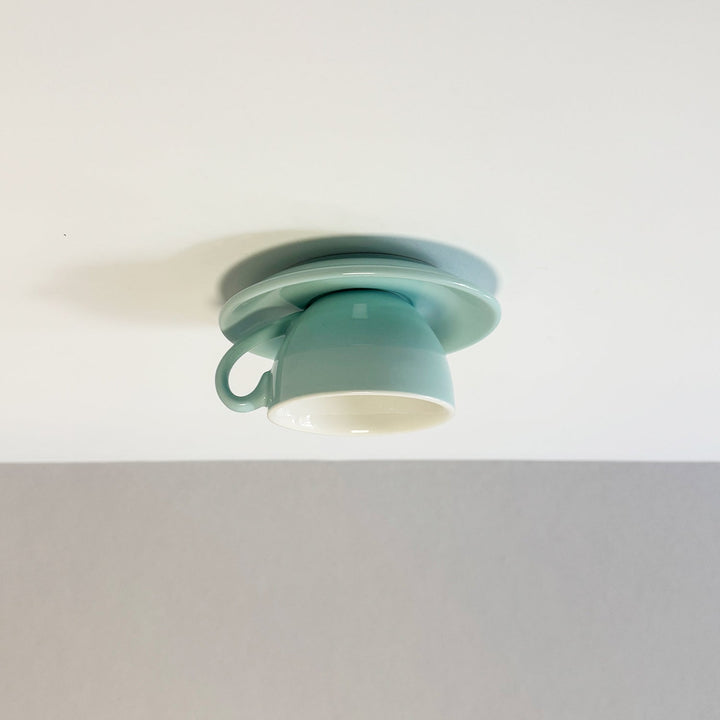 Ceramic Teacup Ceiling Light | Glossy, 11 Colours