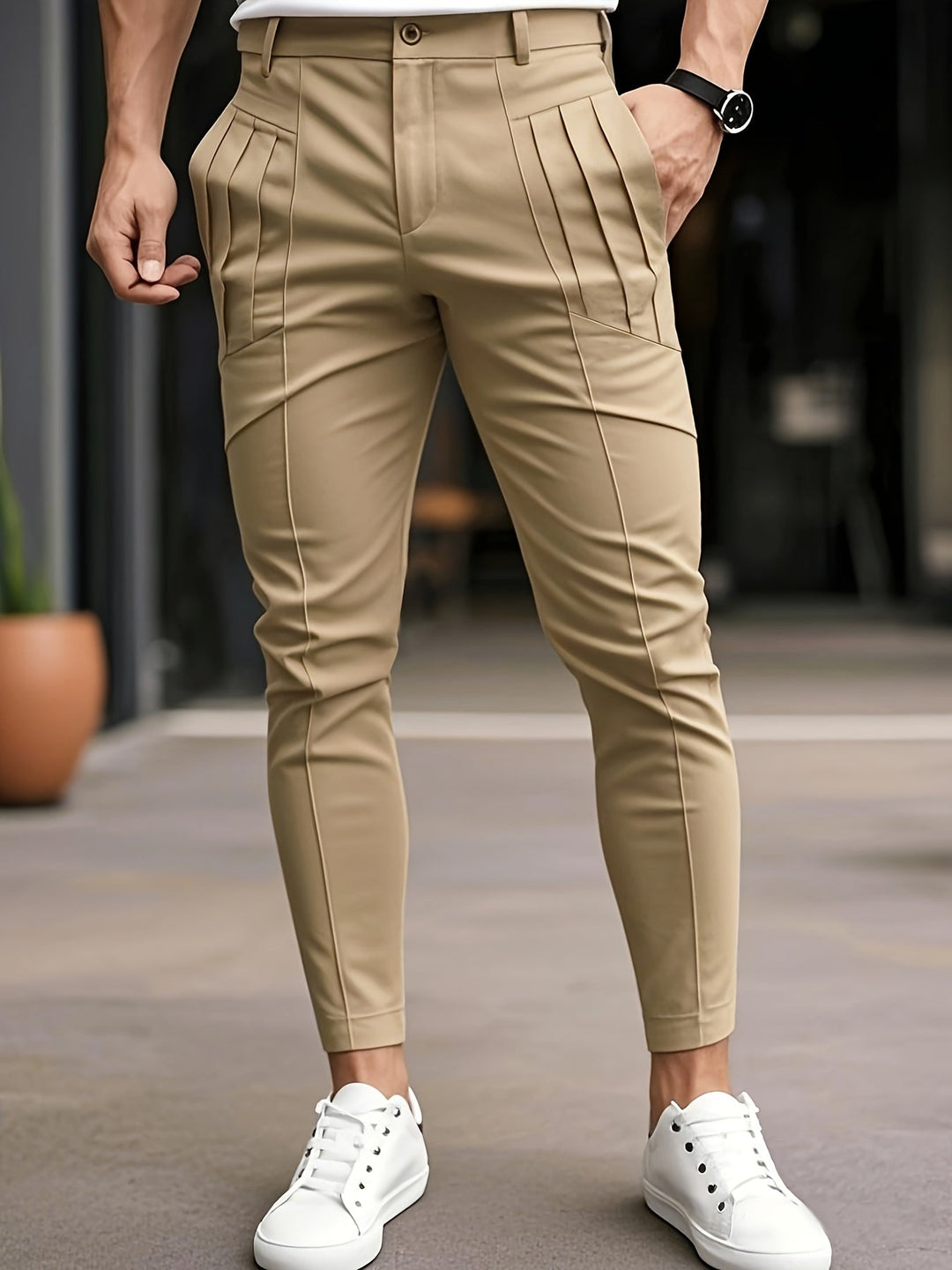Men's Slim-Fit Tailored Everyday Trousers – image 10