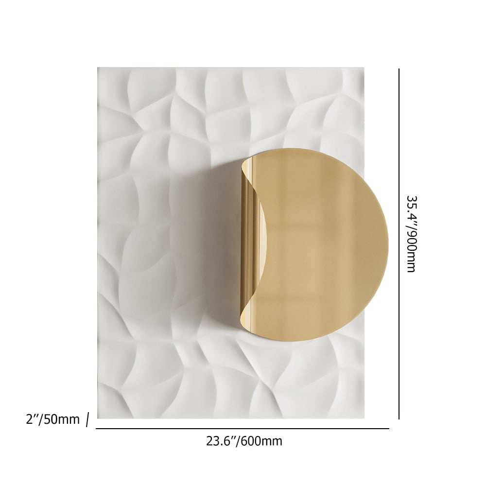 Geometric 3D Gold Metal Wall Art