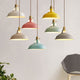 Industrial 1-Light Colorful Barn Shade Pendant Light