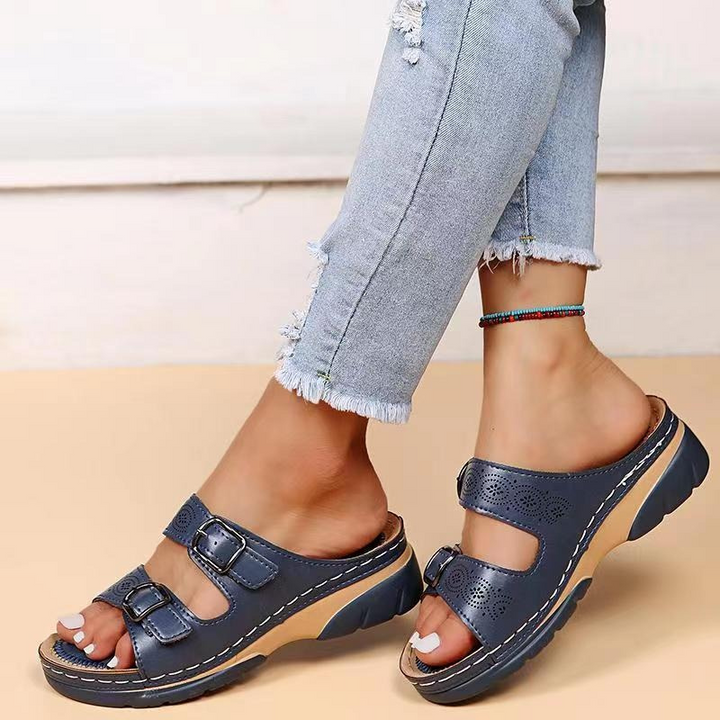 Women's Double-Buckle Slide Comfort Sandals – image 2