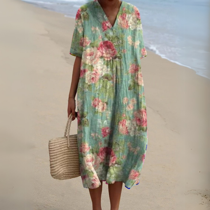 Women's V-Neck Summer Dress – image 7