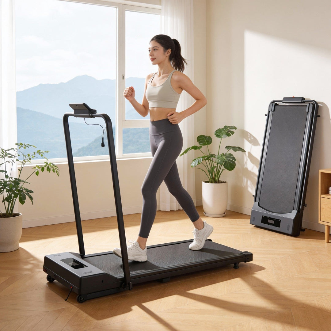 Foldable Handrails 2 in 1 Walking/Running Pad