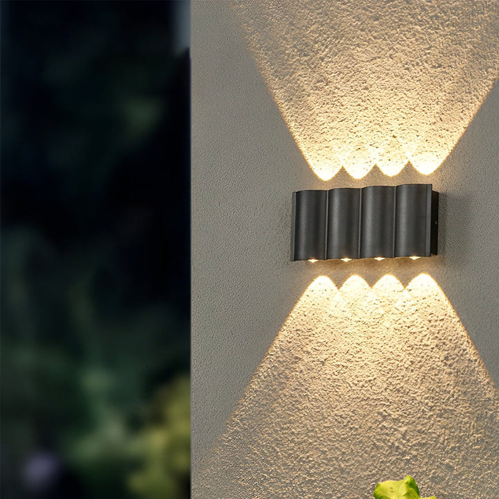 Wave Outdoor Wall Washer Light | Black LED, 2 to 8 Beams
