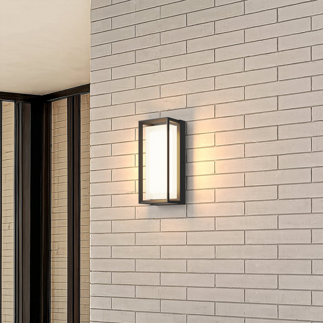 Square Outdoor Wall Light | 5 Light Colours, Black