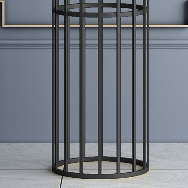 Black Metal Plant Pot with Stand