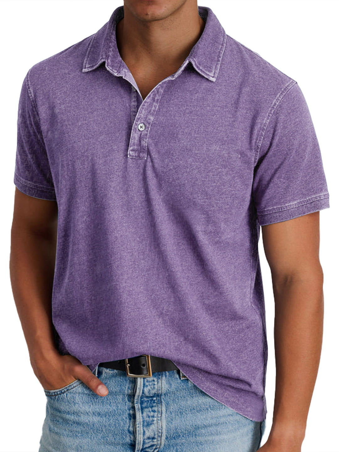 Men's Short-Sleeve Summer Polo Shirt – image 9