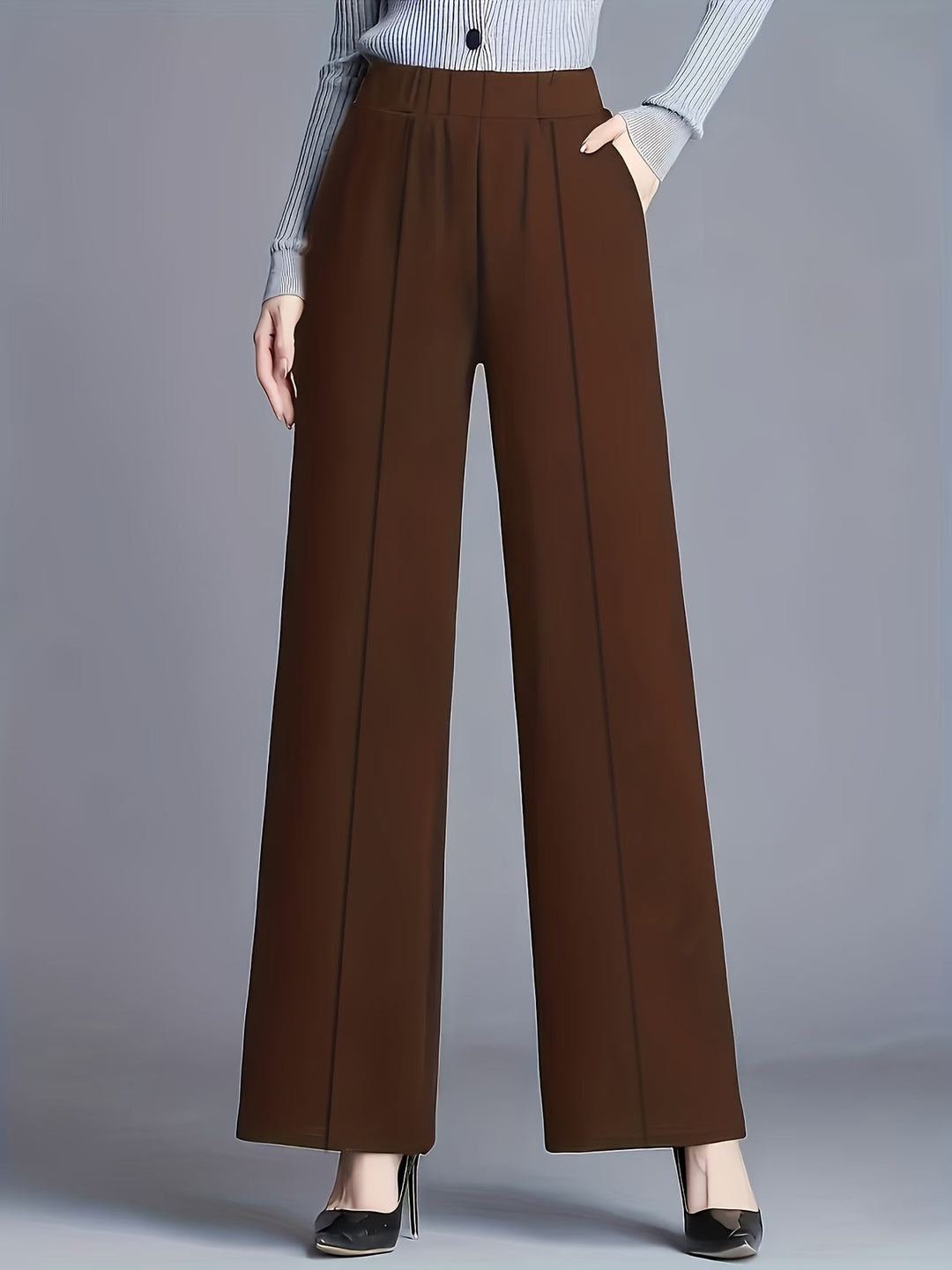 Women's High-Waisted Pocket Everyday Trousers – image 5