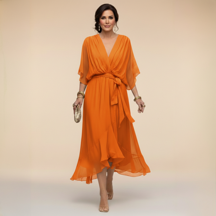 Women's V-Neck Flowy Summer Dress – image 10