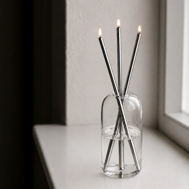 Glass Oil Candle Set