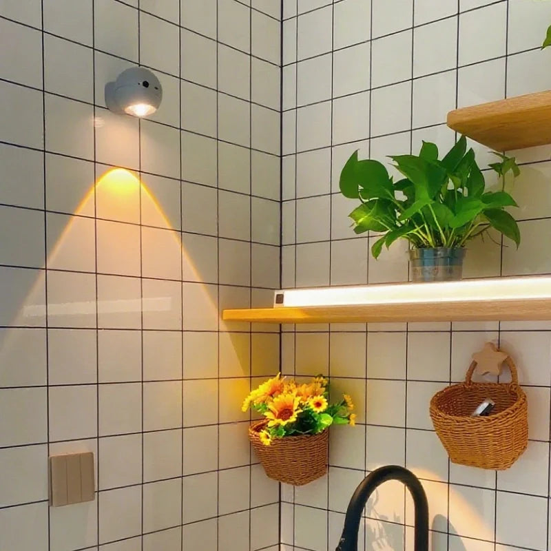 Rotatable Rechargeable Spotlight with Sensor