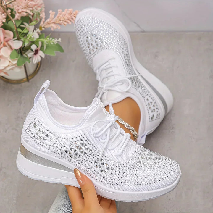 Women's Orthopaedic Knitted Lace-Up Comfort Trainers – image 1