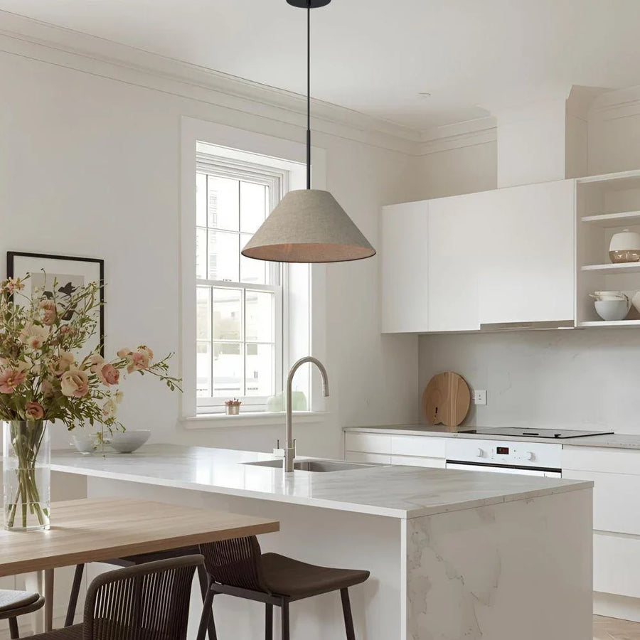 Cone Milk Clear Glass Cone Pendant Light for Kitchen, view 3