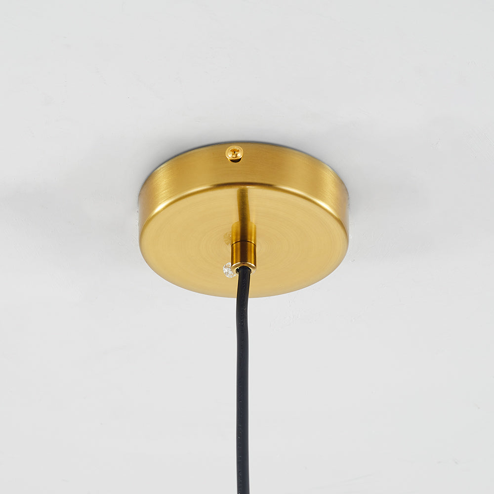 Althio Pendant Light Glass Globe Clear Amber