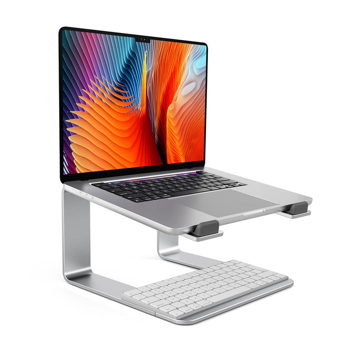Aluminium Laptop Riser | Fixed Height, Silver or Black