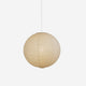 Rice Paper Globe Pendant Lights With Ribbed Shade
