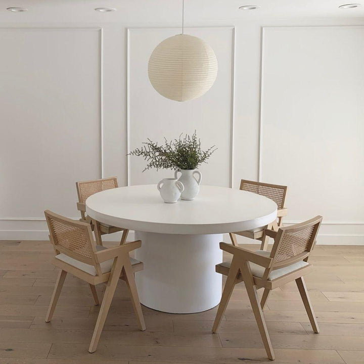 Rice Paper Globe Pendant Lights With Ribbed Shade