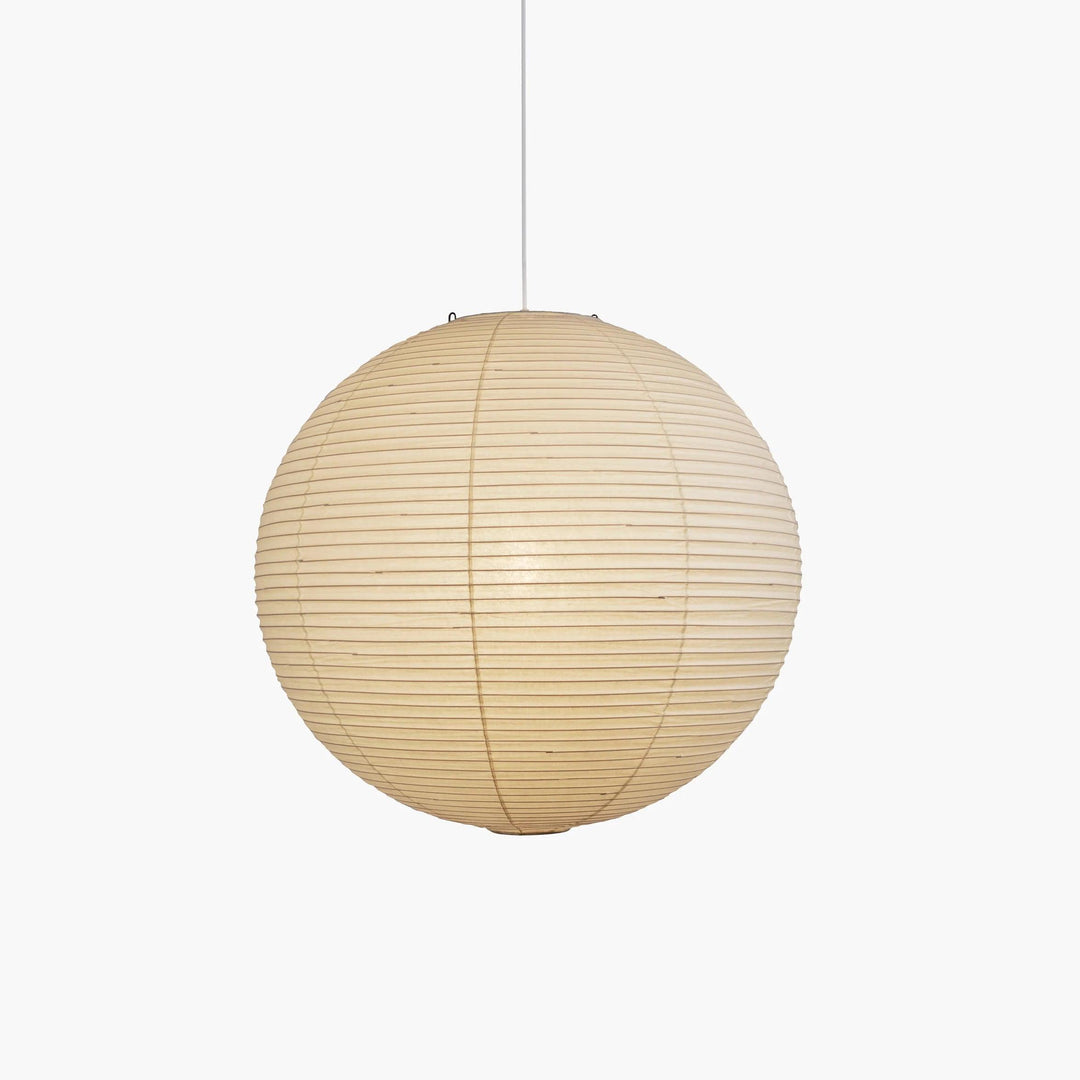 Rice Paper Globe Pendant Lights With Ribbed Shade