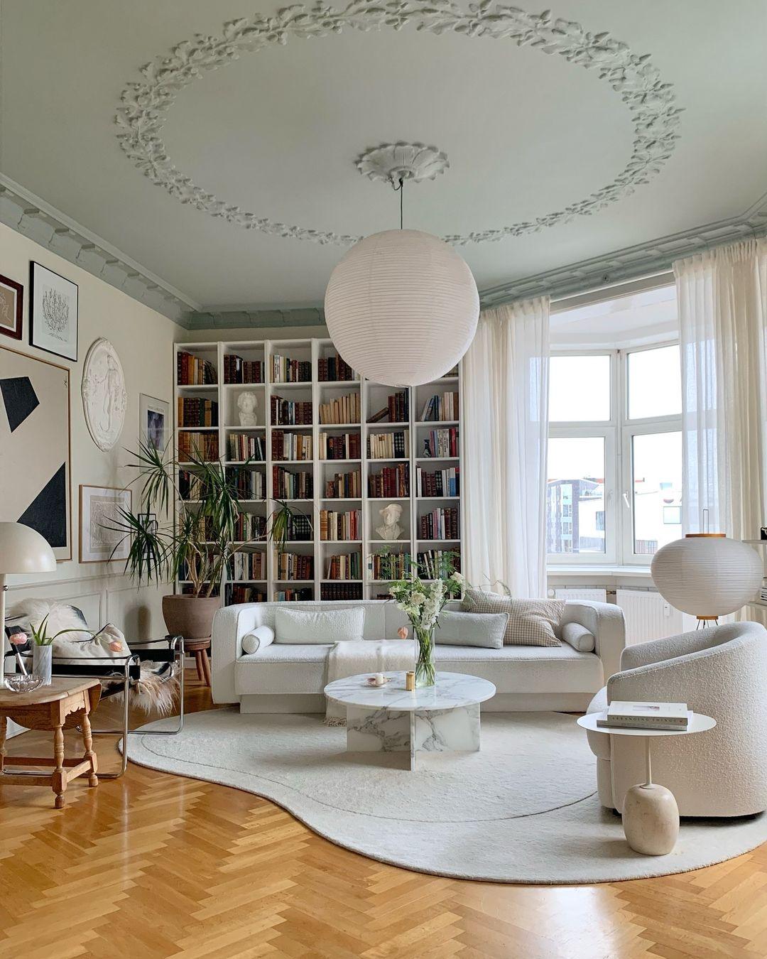 Rice Paper Globe Pendant Lights With Ribbed Shade
