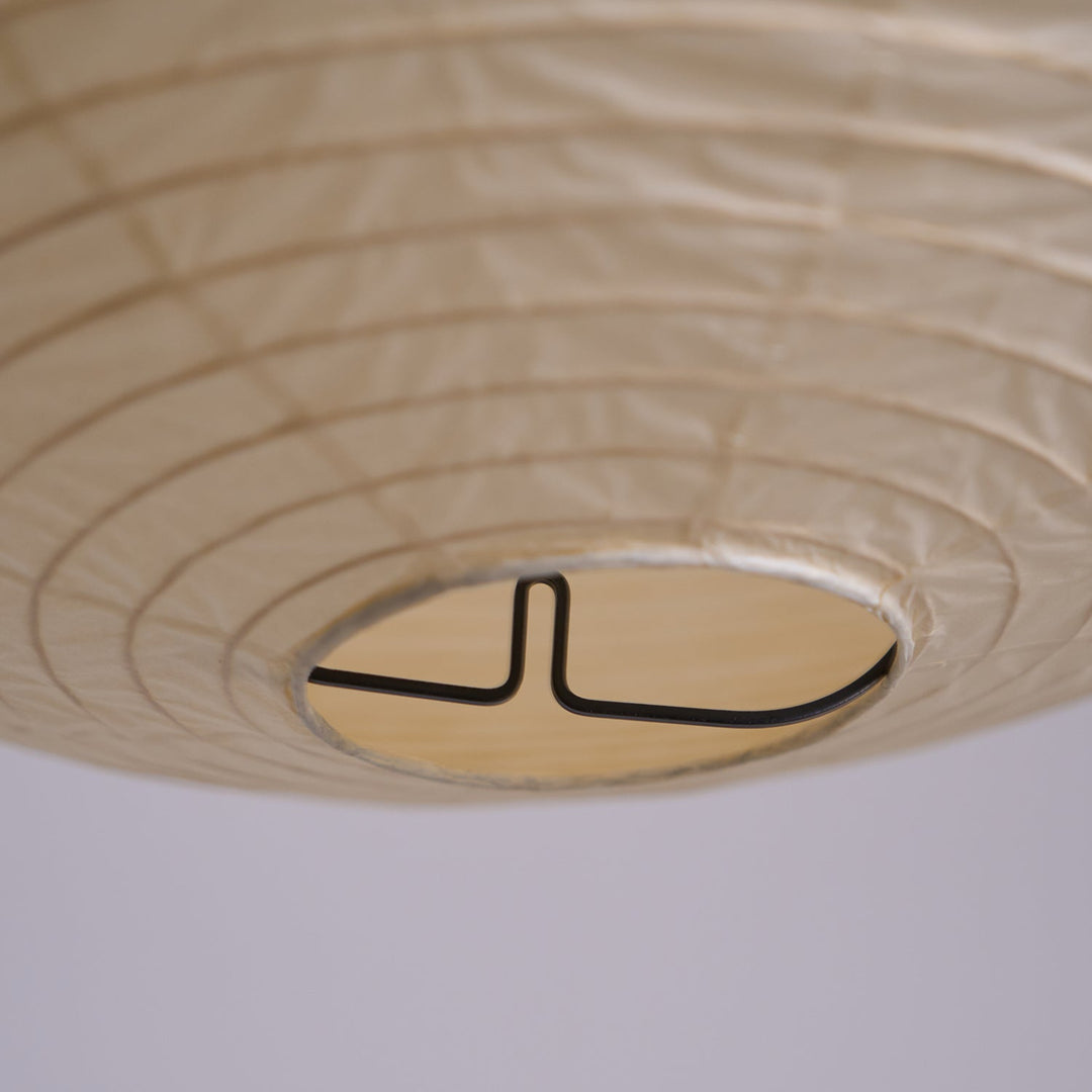 Rice Paper Globe Pendant Lights With Ribbed Shade