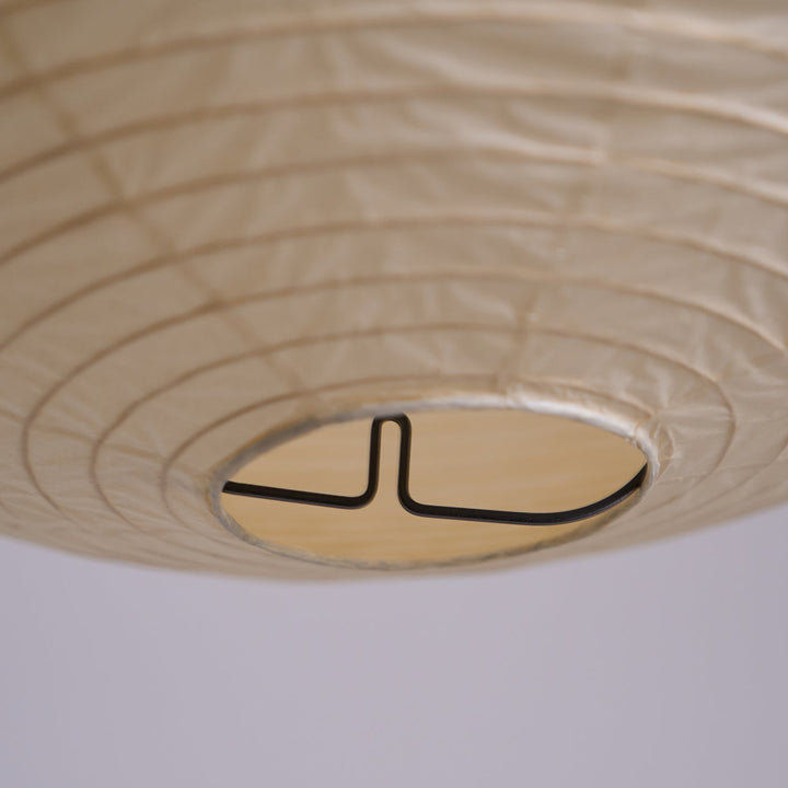 Rice Paper Globe Pendant Lights With Ribbed Shade