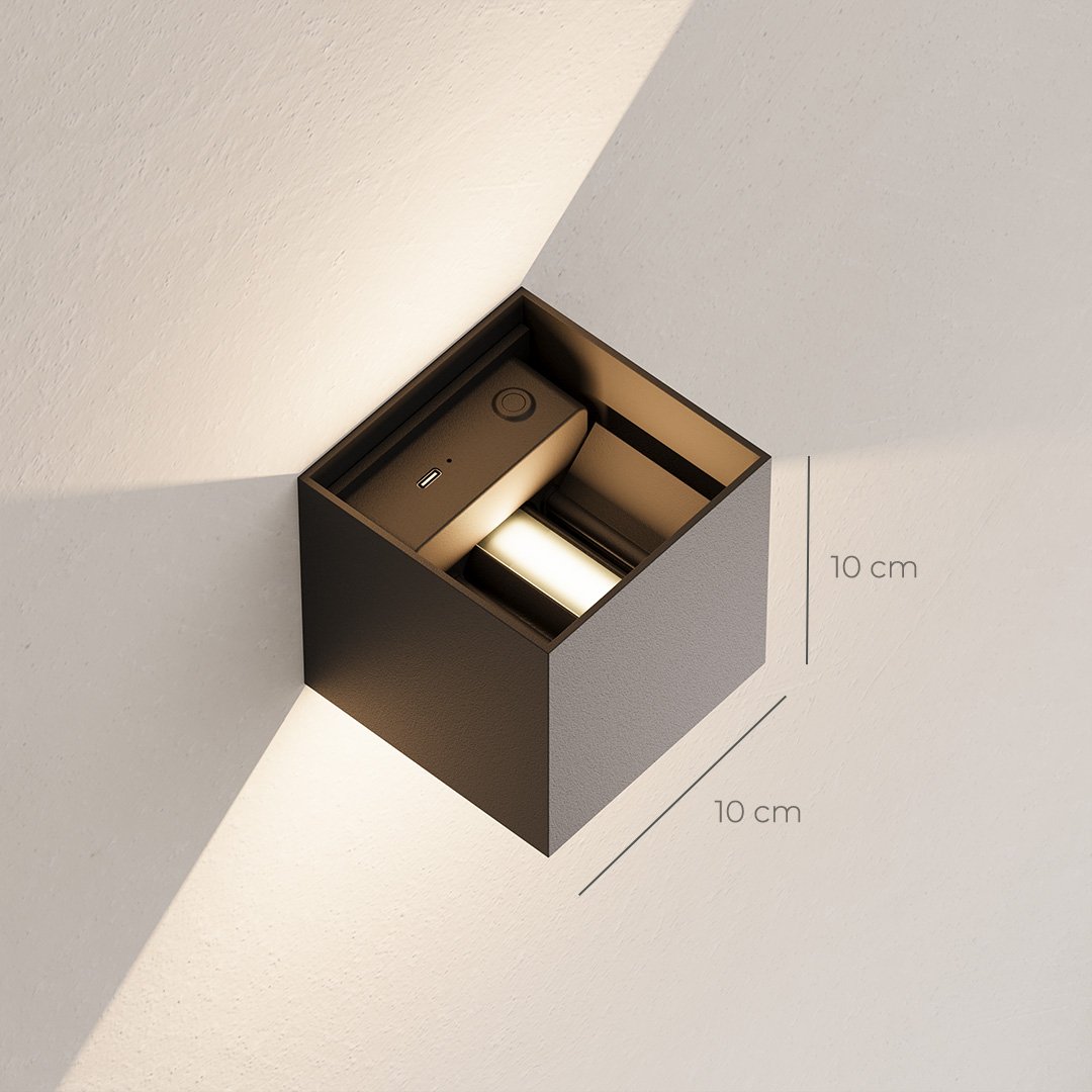 Xena Rechargeable Dimmable Aluminium Wall Light – image 10