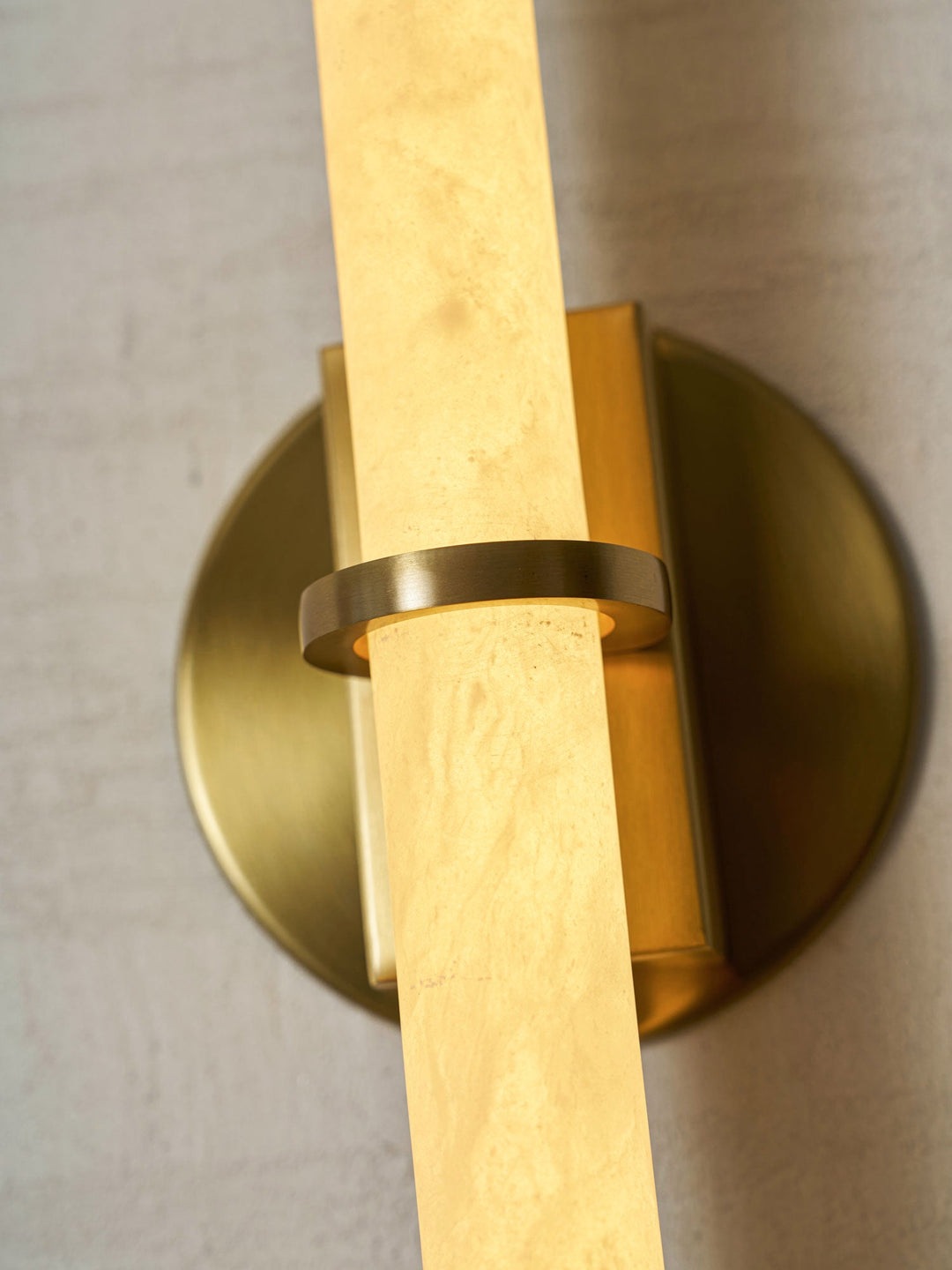 Alabaster Bar Wall Light | Brushed Brass, Integrated LED