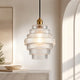 Amara Nordic Striped Stained Glass Bottle Pendant Light