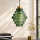 Amara Nordic Striped Stained Glass Bottle Pendant Light
