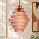 Amara Nordic Striped Stained Glass Bottle Pendant Light