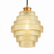 Amara Nordic Striped Stained Glass Bottle Pendant Light
