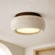 Amias Wabi-Sabi Travertine Round Flush Mount Ceiling Light