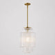 Antique Brass Tiered Opal White Glass Pendant Light