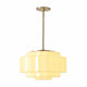 Antique Brass Tiered Opal White Glass Pendant Light