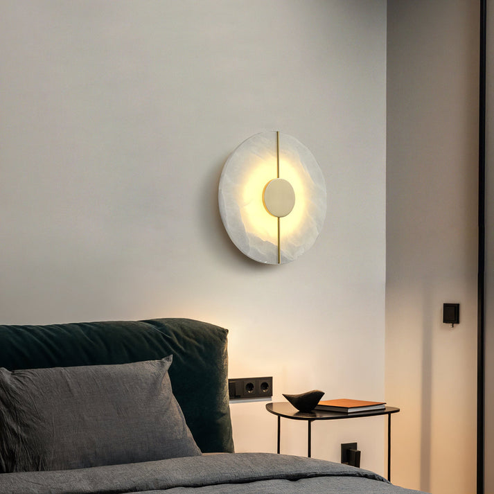 Modern Nordic Marble Round Wall Sconce LED 1-Light