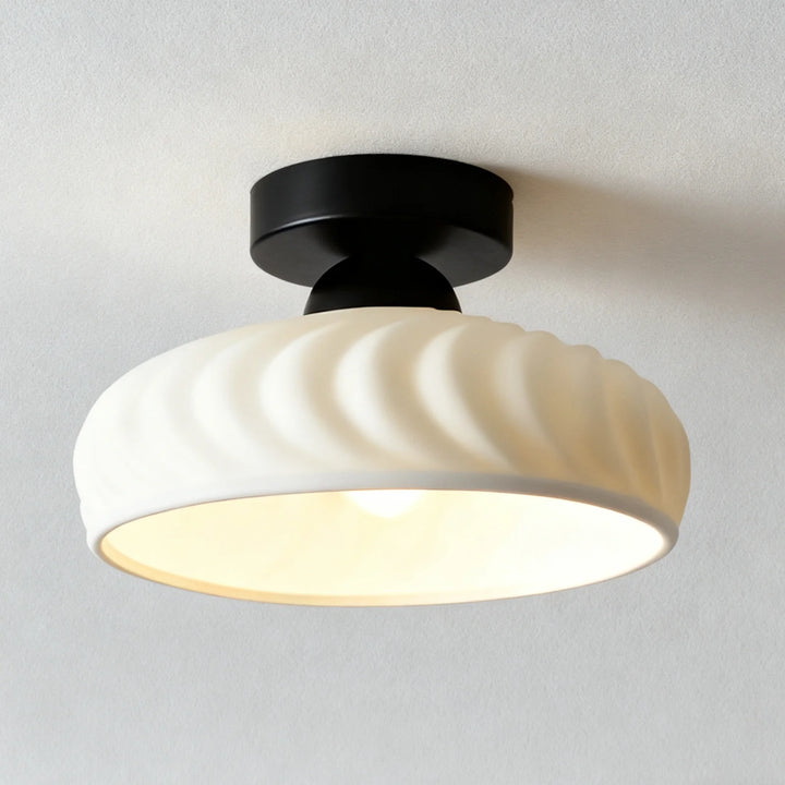 Ashbur Modern Textured Ceramic Ceiling Light