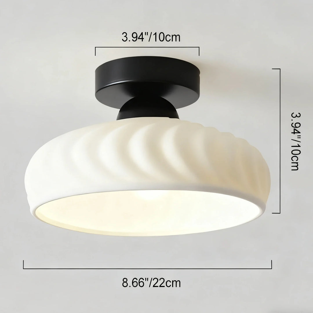 Ashbur Modern Textured Ceramic Ceiling Light